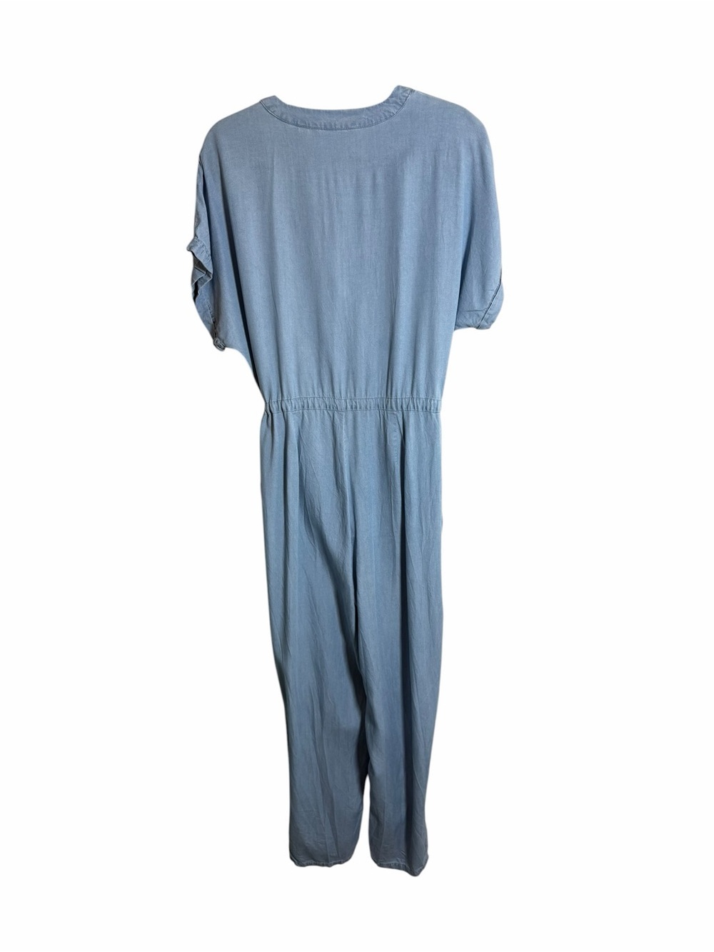 Vero Moda Light Blue V-Neck Button-Front Jumpsuit - Picture 5 of 6